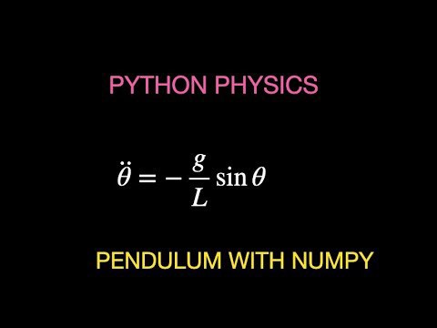 Pendulum simulation and visualization in Python physics