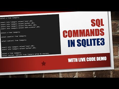 [Live Demo] SQLITE3 - Run SQL Queries On Command Line In SQLITE3 | SQLITE3 Tutorial