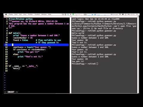 Writing a Python Program - Simple Workflow