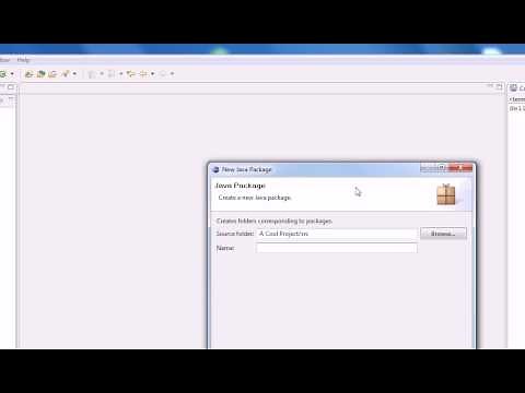 Java: Creating new projects in Eclipse