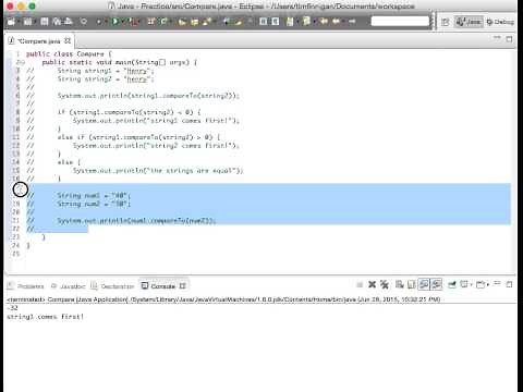 compareTo() method (Java)