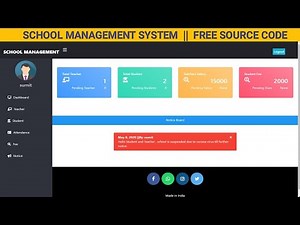 School Management System || 2025 || FREE source code || advance school management system ||LazyCoder