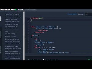 HackerRank Interview Prep - Problem 17: Sorting:Comparator