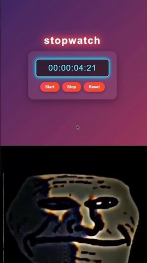 Full Tutorial on My Channel! 👆| Build a Stopwatch with HTML, CSS & JavaScript in Minutes! ⏱
