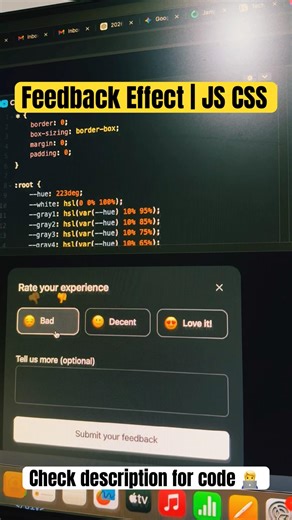 Feedback Effects #htmlcss #javascript #css3 #shorts