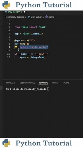 Build Your First Flask App In 60 Seconds | Python Tutorial