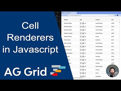Custom Cell Renderers in Javascript for AG Grid