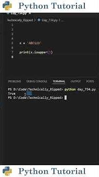 Easily Detect Uppercase Strings in Python | Python Tutorial