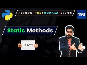 How to Use Static Methods in Python | Python Programming Basics #193