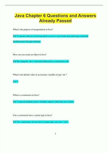 Java Chapter 6 Questions and Answers Already Passed885