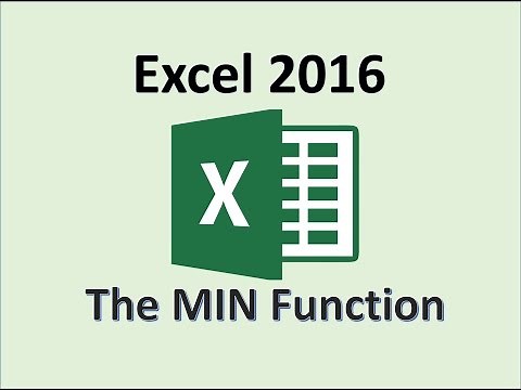 Excel 2016 - MIN Function - How to Use the Minimum Function and Formula in MS - Functions & Formulas