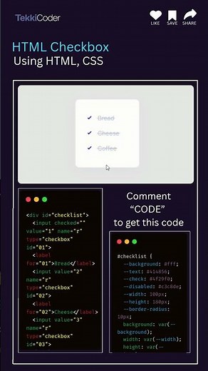 Animated CSS Checkbox ✅ | Pure HTML & CSS Toggle | Creative UI Design #coding #webdesign #python