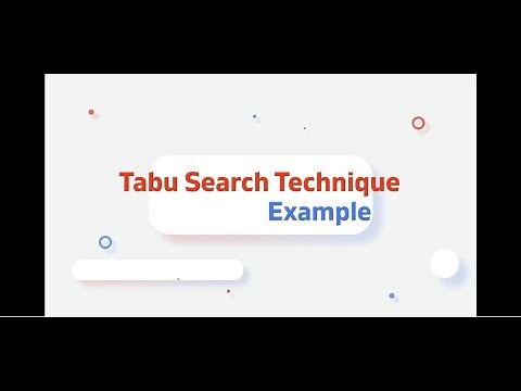 Tabu Search Technique - Example