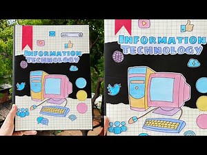 Easy Information Technology / Computer project file decoration idea. Simple It / computer file idea