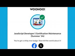 JavaScript Developer I Certification Maintenance Summer 24 | Salesforce Trailhead