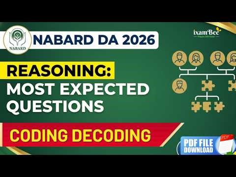 NABARD DA 2026 Reasoning | Coding Decoding