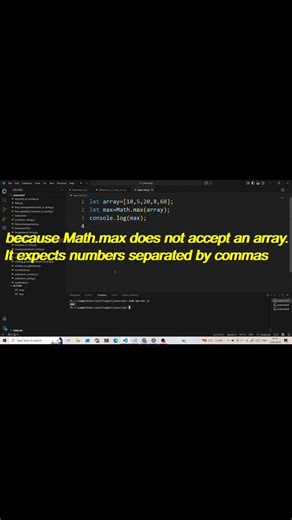 Why Math.max(array) Returns NaN? 🤯| Interview Trick | Javascript Interview Question|#shorts #coding