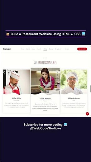 🍔 Restaurant Website Using HTML & CSS 💻 | Quick Tutorial