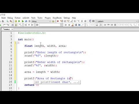 Find Area of a Rectangle: C Program