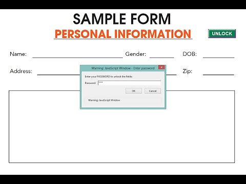 PDF Form Script To Lock Unlock Fillable Fields based on password