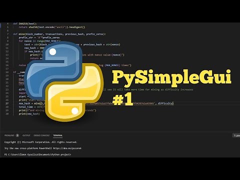 Create Simple GUI in Python || PySimpleGui #1