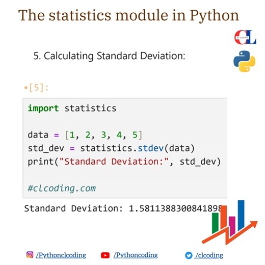 The statistics module in Python | Python Coding