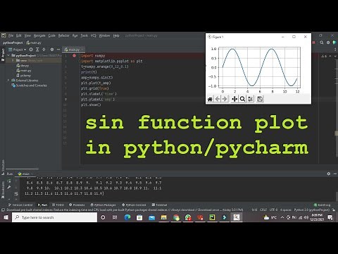 how to plot a sin wave in python | how to plot a sin wave in pycharm | sin function plot in python