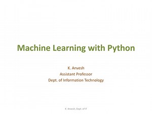 Machine Learning with Python - SlideServe