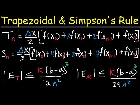 Numerical Integration - Trapezoidal Rule & Simpson's Rule