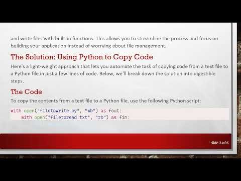 How to Effortlessly Copy Code from a Text File to a Python (.py) File