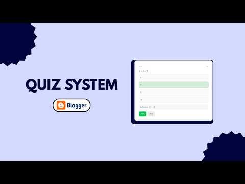 How To Add Quiz In Blogger Using JavaScript 2026