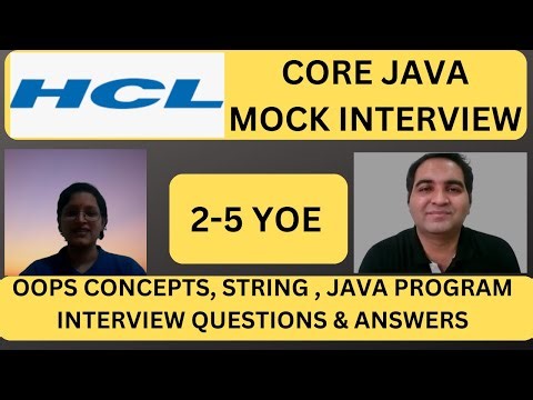 HCL Java Interview Questions | Core Java Interview Questions