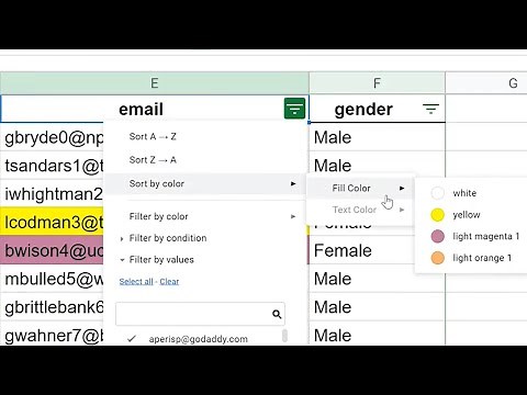 Google Sheets - Sort and Filter by Color