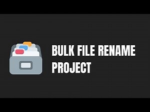 Easy Bulk File Rename with GUI in Python | Beginner Project in Python | Priyam Kapoor