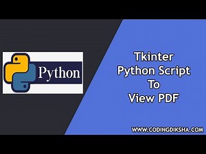 Python PDF Viewer using Tkinter Library - GUI Script