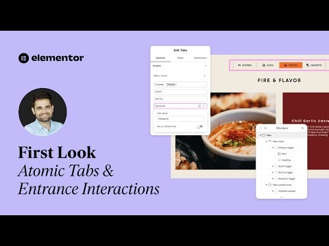 Atomic Tabs & Entrance Interactions - Elementor First Look with Roi ✨