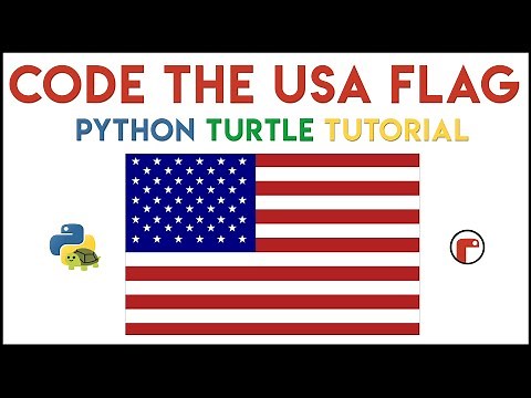 Python Turtle - Code the USA Flag Tutorial