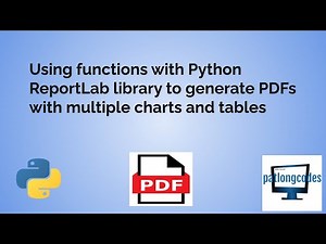 Using Functions in Python Reportlab to Create pdfs with multiple Charts and Tables