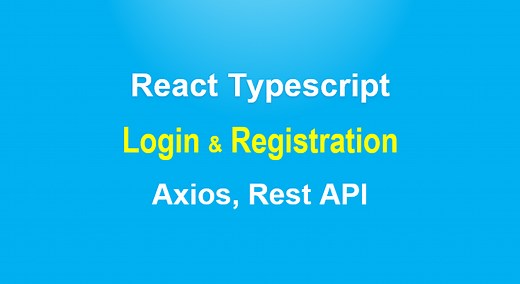 React Typescript Login and Registration example - BezKoder