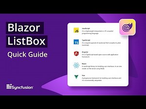 Blazor ListBox: The Ultimate Feature Walkthrough