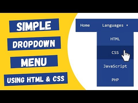 Simple Dropdown Menu Using HTML and CSS