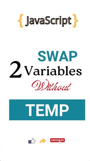 Swap Two Variables in ONE Line! 😱 | JavaScript Trick You Must Know #javascript #tricks