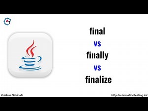 Difference between final finally finalize method in Java | final vs finally vs finalize