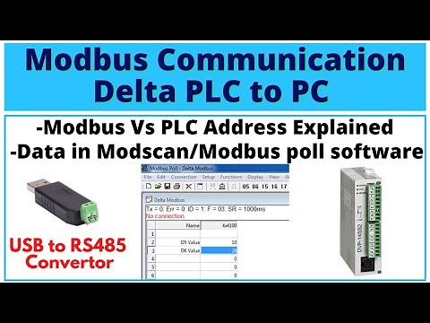 How to receive data in PC from Delta PLC by Modbus | Delta PLC Modbus Address | English