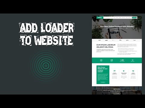 How to Add Preloader in Website Using HTML CSS and JavaScript | Website Loading Animation