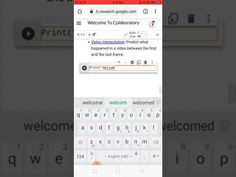 How to run google colab on mobile