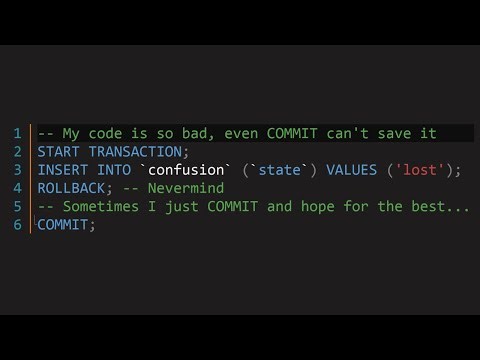 COMMIT, AUTOCOMMIT, and ROLLBACK in MySQL