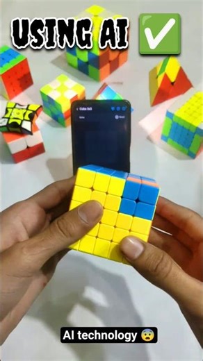 5by5 cube solve by using Ai 😱 l ai tricks l #cube #shortclips #video