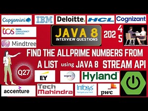 Java 8 Stream API Interview Questions: Collect Prime Numbers from a List using Java 8 Stream API