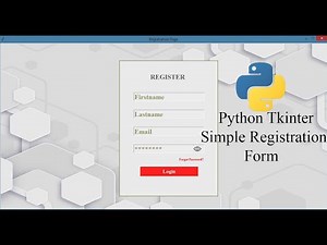 Python Tkinter Simple Registration form || With Source Code